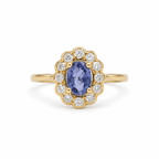 Bague Marguerite Or jaune Saphir et Diamants