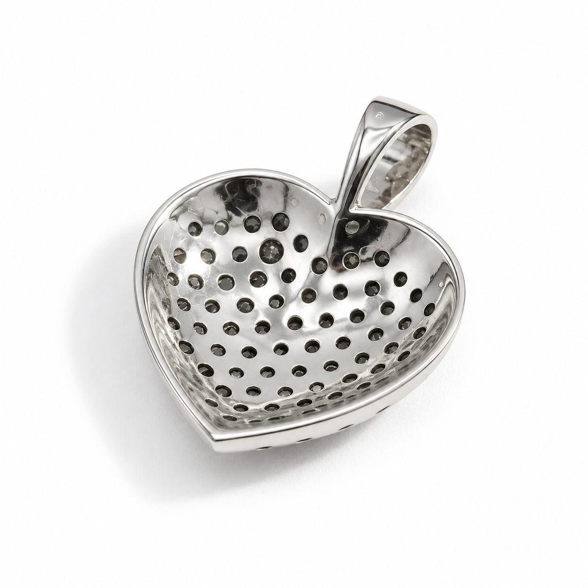 Pendentif Coeur - Or blanc et Diamants