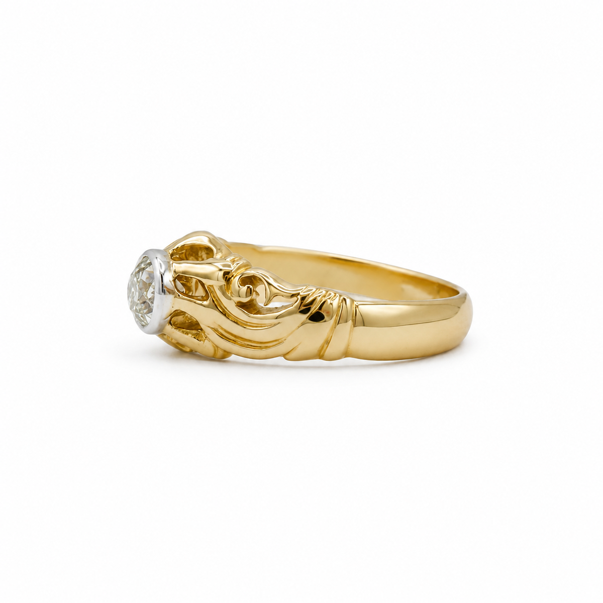 Bague Bandeau - Or jaune - Diamant 0,60 carat