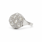 Art déco - Bague Or blanc, platine et diamants