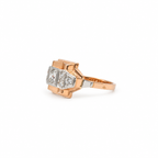 Bague Tank Or rose et diamants