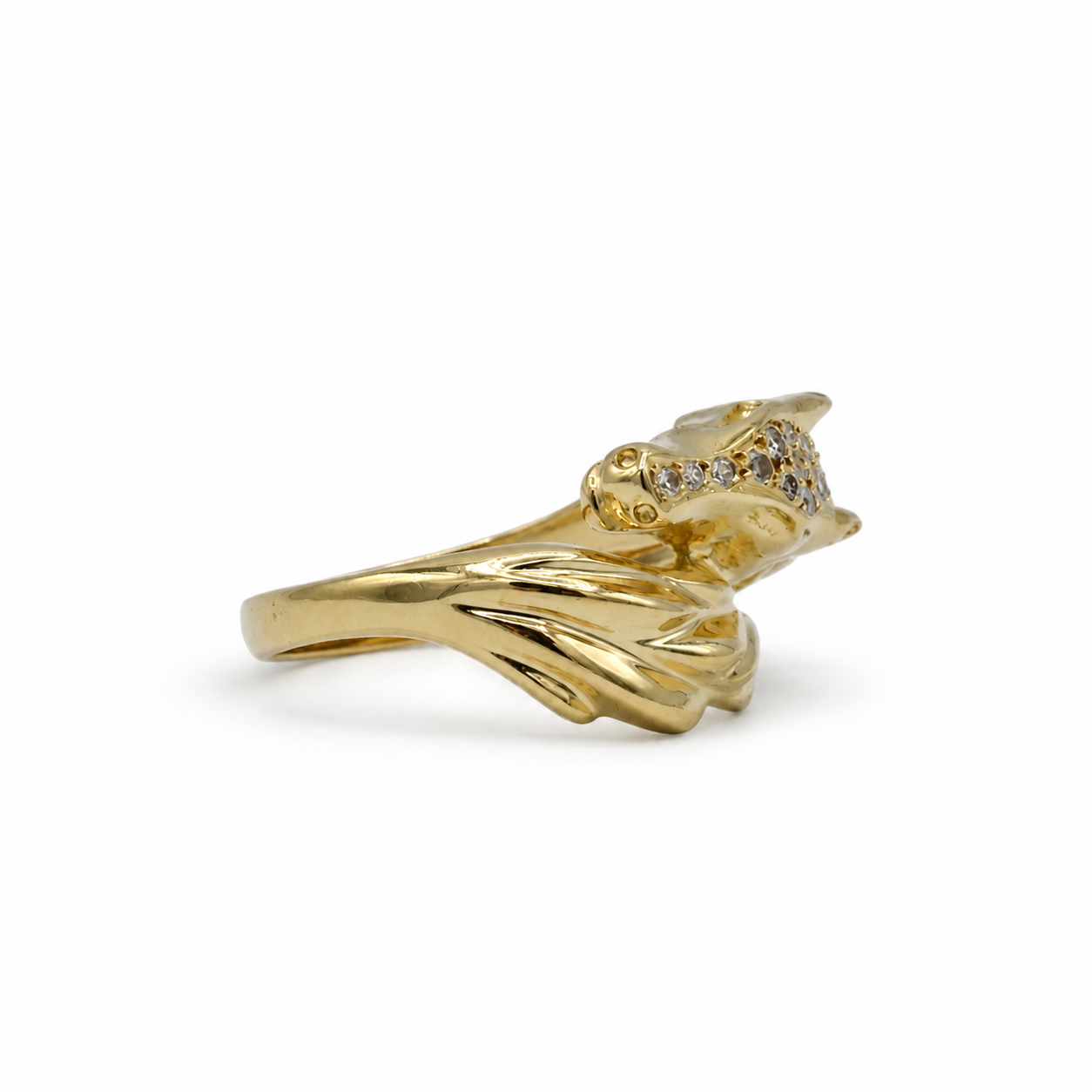Bague Or jaune - Cheval - Diamants