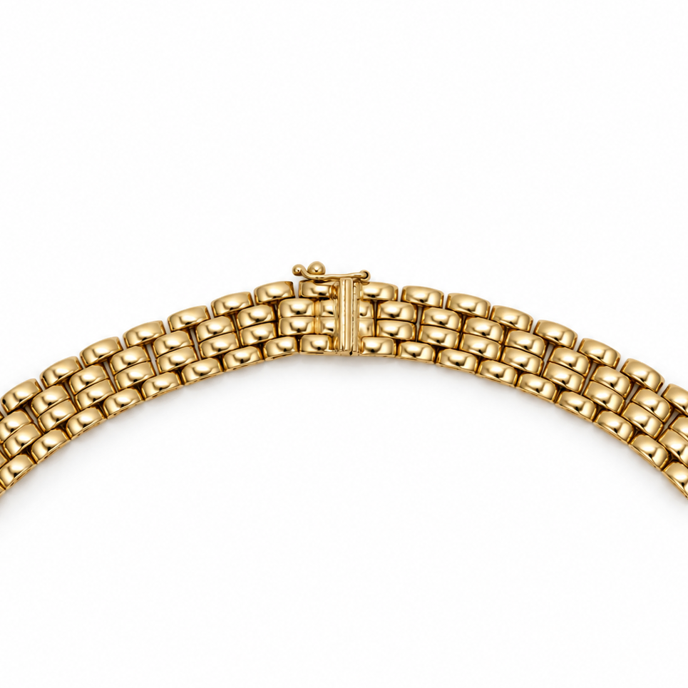 Collier - Or jaune Maille Panthère