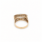 Bague Tank or rosé et Diamants