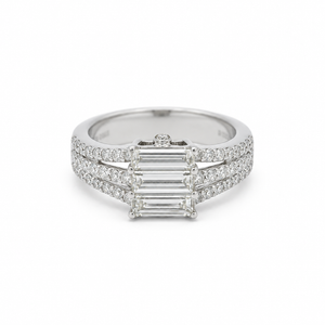 Bague Or Blanc - Diamants 1,82 carats