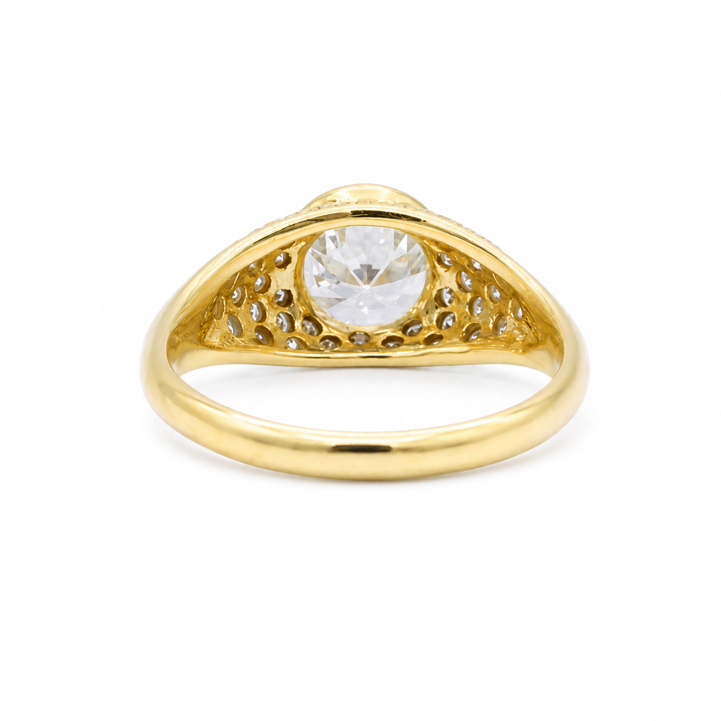 Bague Jonc - Or jaune - Diamants 1,55 carats