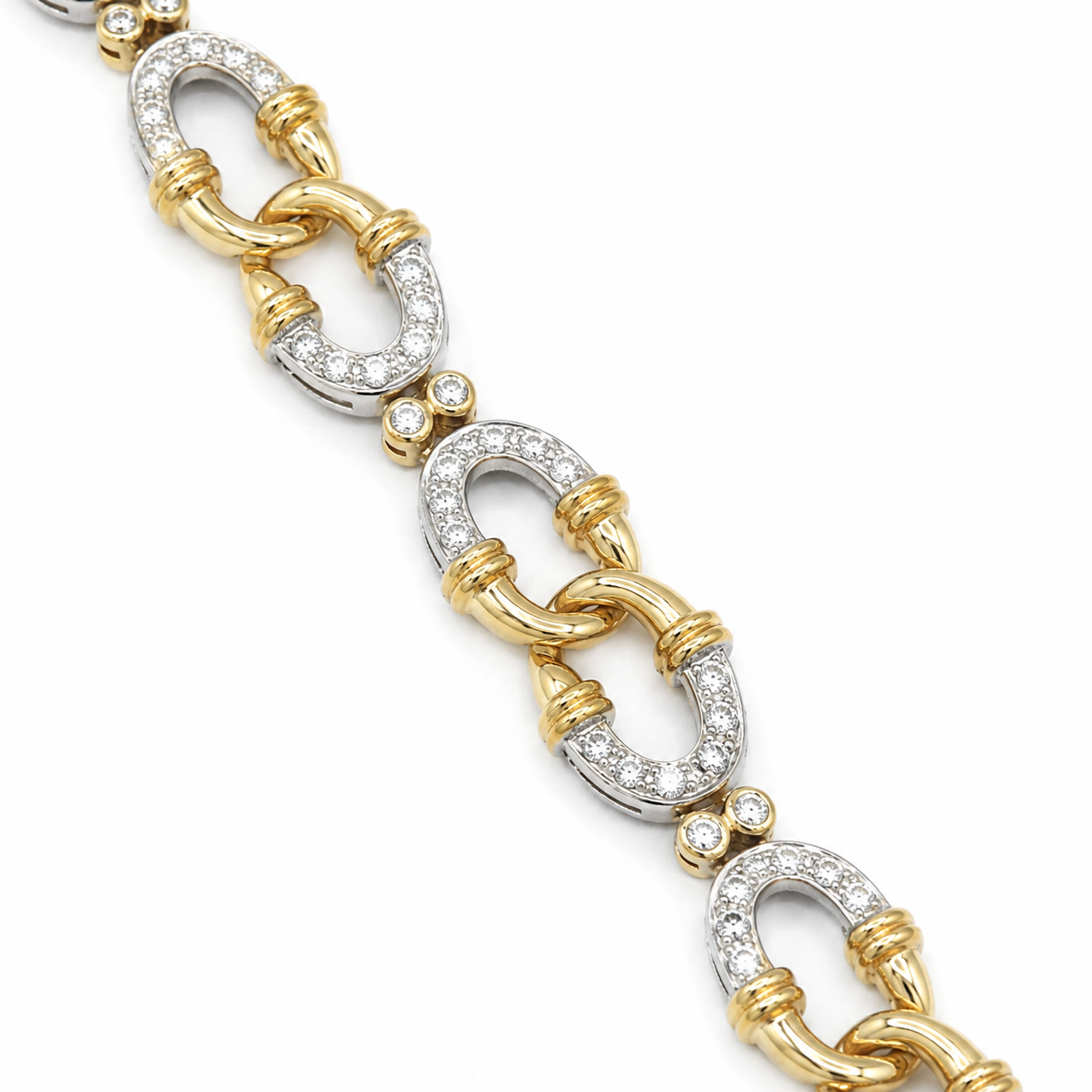 Bracelet Vintage - 2 ors - Diamants 2,73 carats