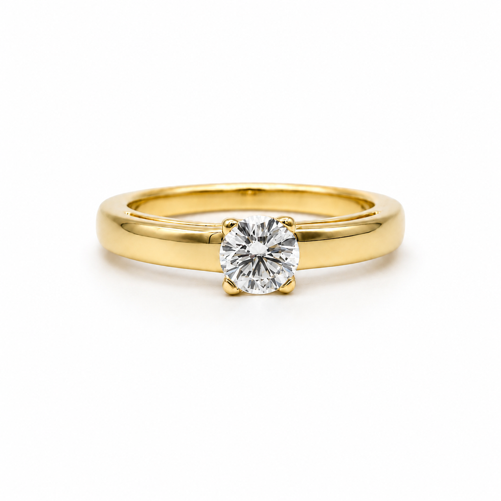 Bague Solitaire - Or jaune - Diamant 0,50 carats