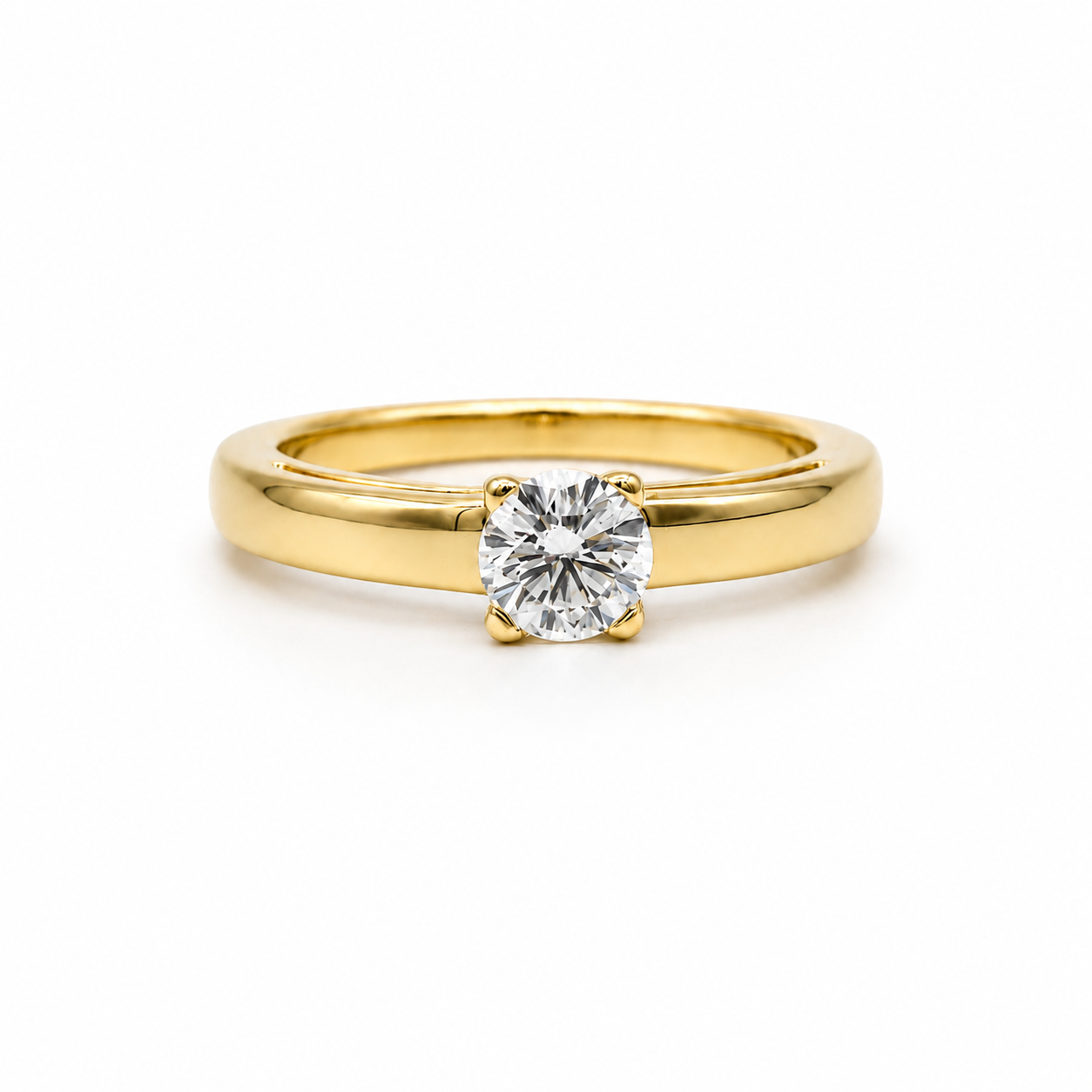 Bague Solitaire - Or jaune - Diamant 0,50 carats