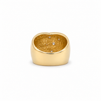 Bague bandeau or jaune et diamants