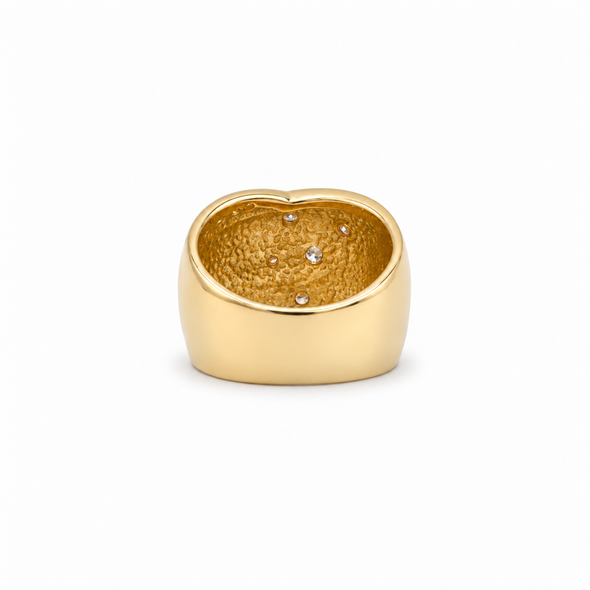 Bague bandeau or jaune et diamants