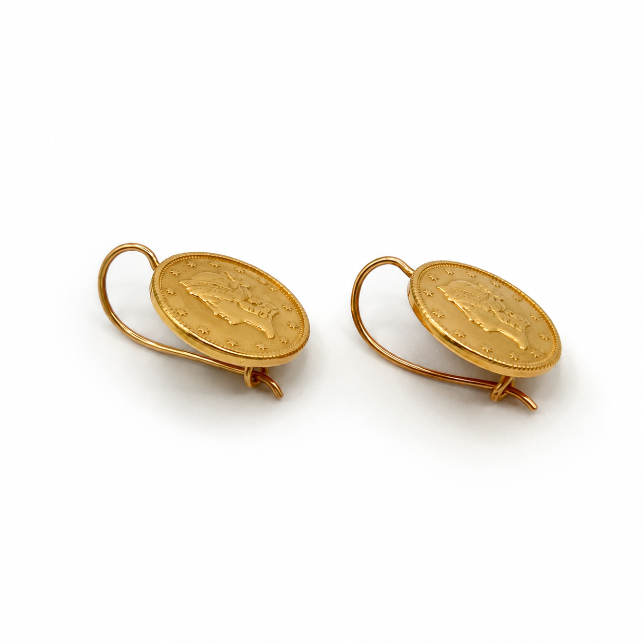 Boucles d’oreilles - Pièces de 1 dollar 1851