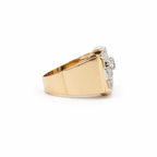 Bague Tank - Or rosé et Diamants