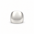 Bague Jonc Large Or blanc