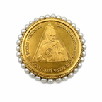 Médaille Religieuse Vintage Or jaune - Perles de culture