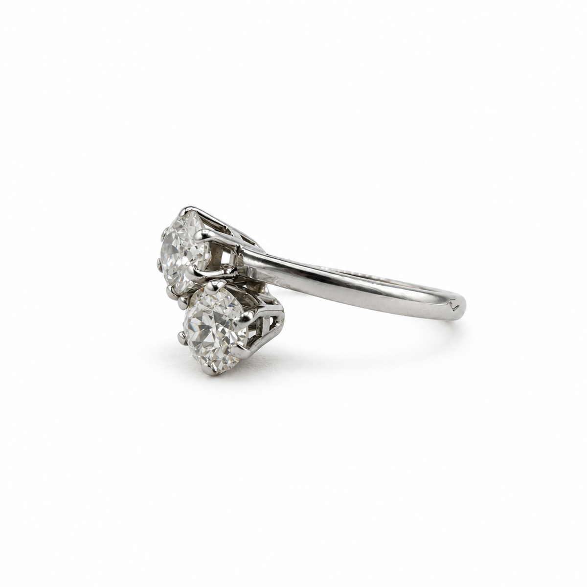 Bague Toi et Moi - Or blanc et diamants