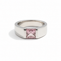 Cartier - Bague Tank Or Blanc - Tourmaline
