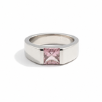 Cartier - Tank Ring White Gold - Rose Quartz