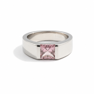 Cartier - Tank Ring White Gold - Rose Quartz