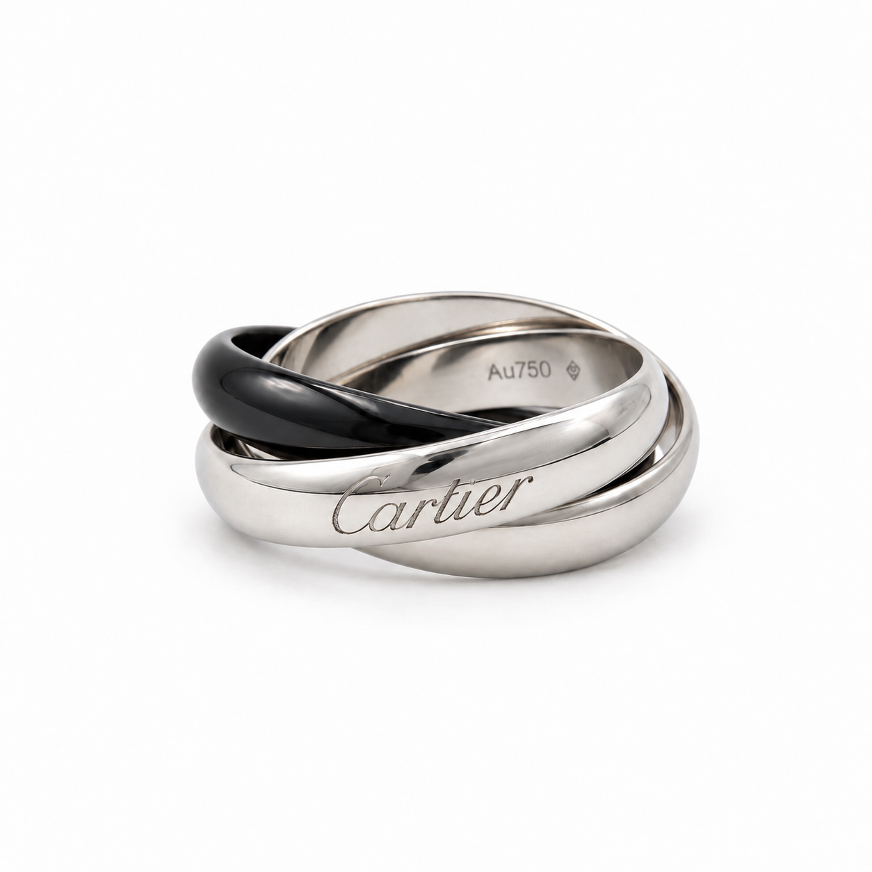 Cartier - Bague Trinity or blanc et Céramique