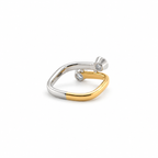 Diamond ring - Yellow gold and Platinum