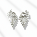 Boucles d’oreilles Or blanc et diamants - Année 1960