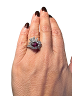 Bague Cocktail - Rubis et Diamants