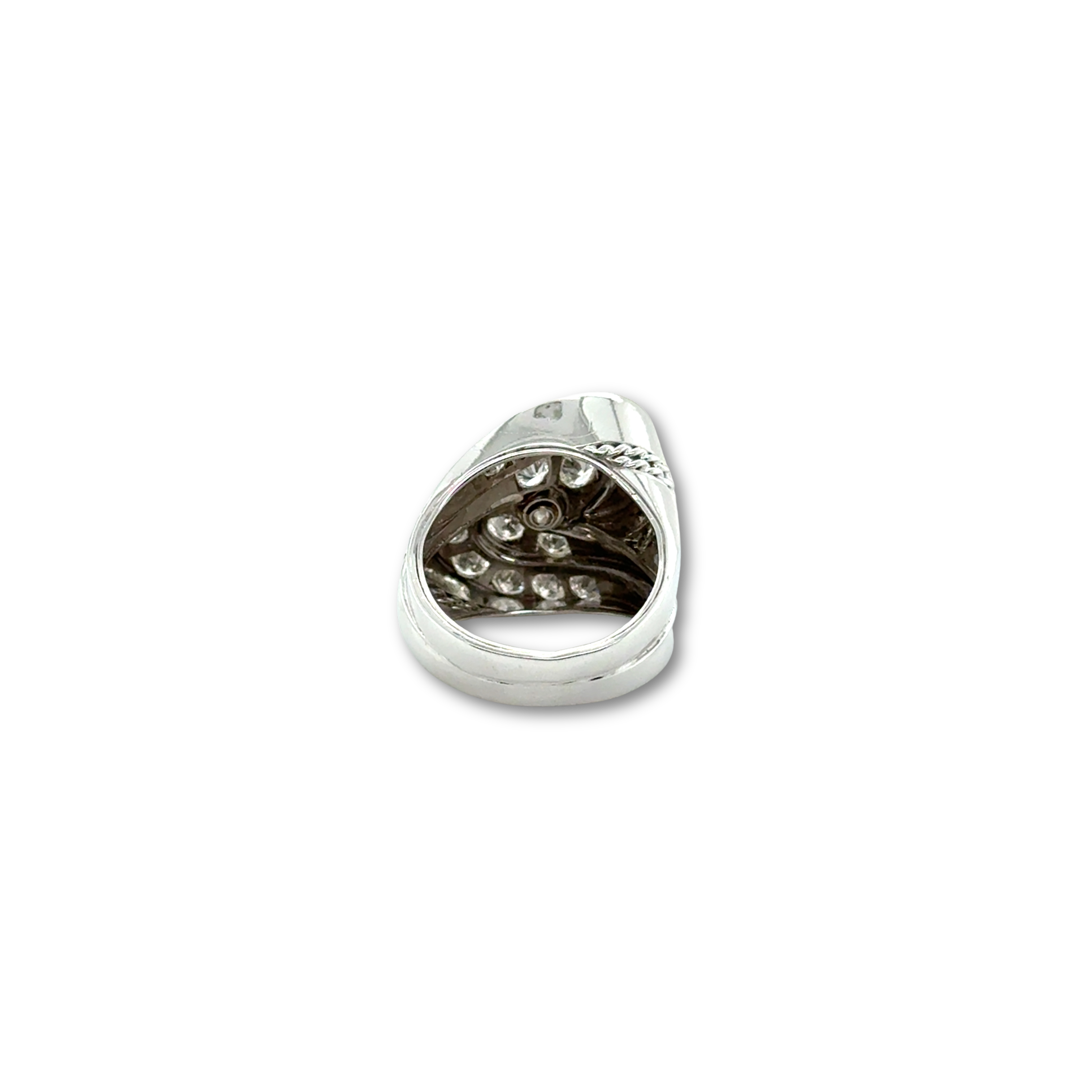 Bague Rétro Or Blanc et diamants - 1,28 carats