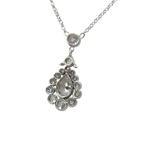 Pendentif Or blanc et Diamants - Époque 1900