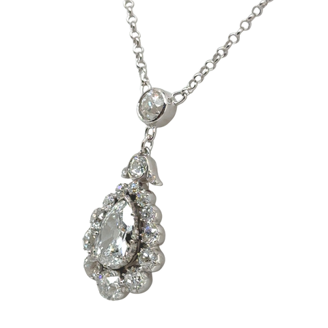 Pendentif Or blanc et Diamants - Époque 1900