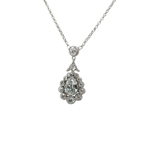 Pendentif Or blanc et Diamants - Époque 1900