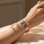 Cartier - bracelet 3 ors - modèle double C avec diamants