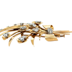 Broche Fleur - Or Jaune et Diamants - Epoque 1940