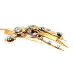 Broche Fleur - Or Jaune et Diamants - Epoque 1940