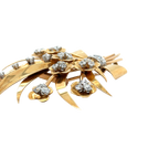 Broche Fleur - Or Jaune et Diamants - Epoque 1940
