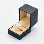 CARL BUCHERER - Important cocktail ring in yellow gold, South Sea pearl, diamonds