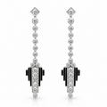 Art Deco - White Gold and Diamond Earrings