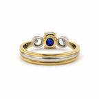 Bague 2 Ors - Saphir et Diamants