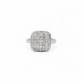 Bague Or blanc pavage diamants 1,20 carats