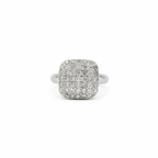 Bague Or blanc pavage diamants 1,20 carats