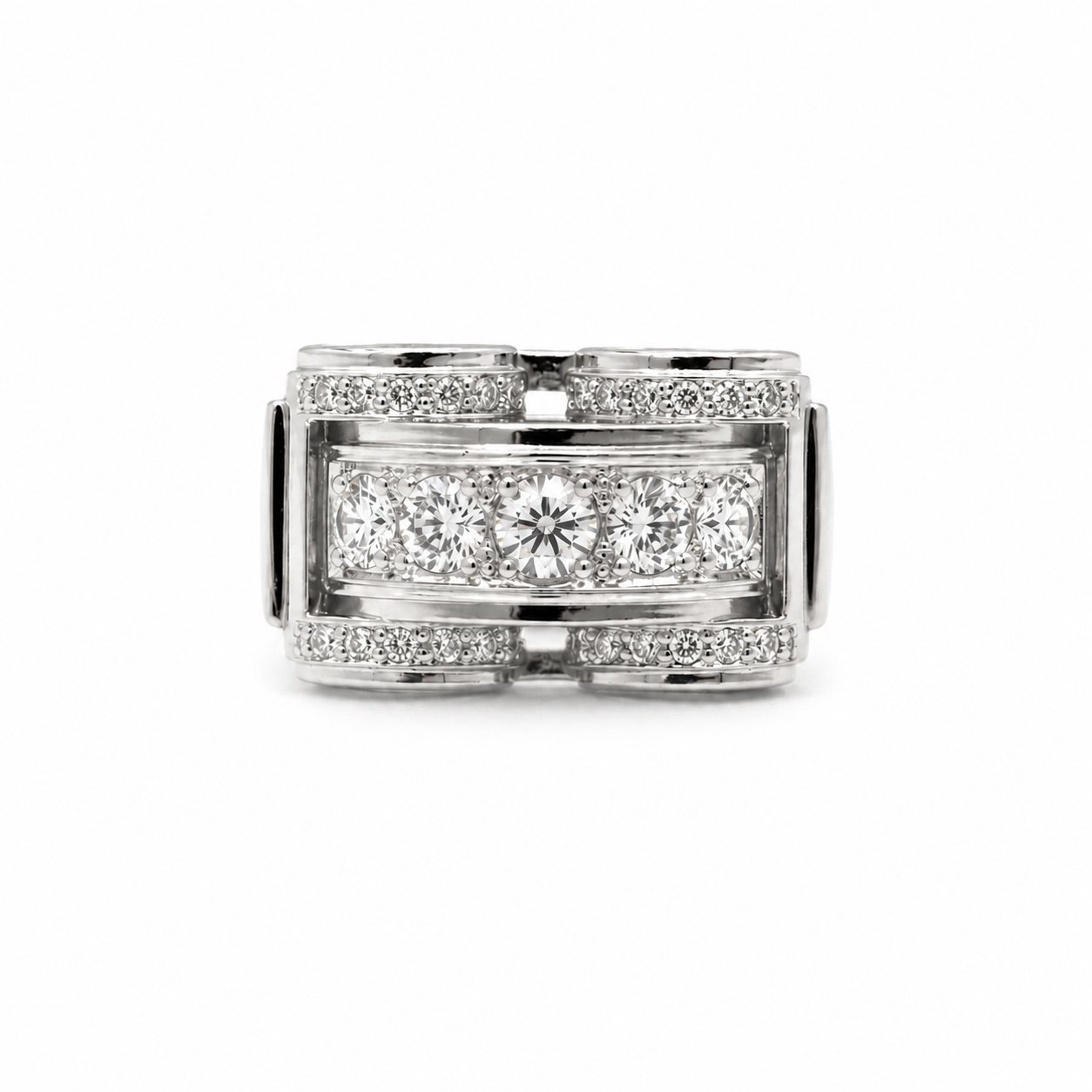 Art déco - Bague Platine - Diamants 1,07 carats
