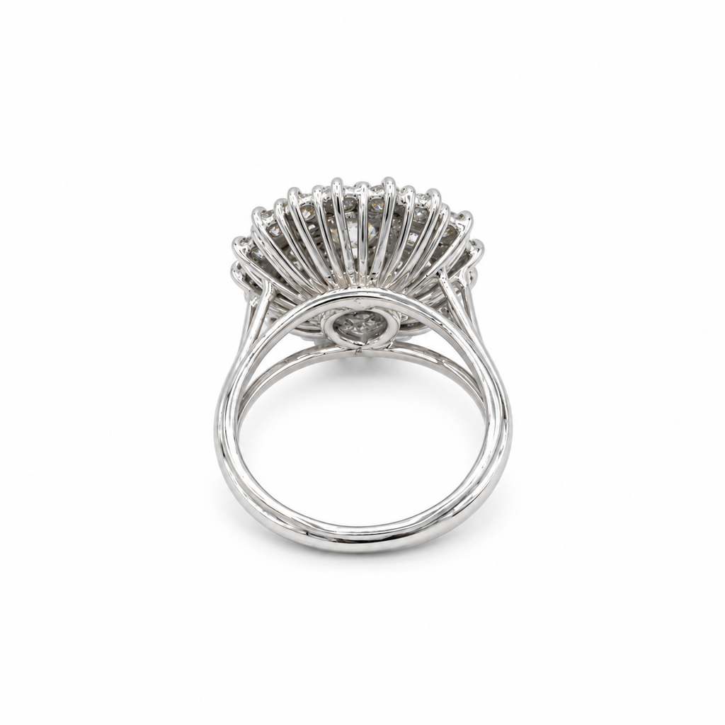 Bague Marguerite Or blanc et Diamants 2,10 carats