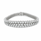 Bracelet Or blanc - Diamants 10 carats - 1970