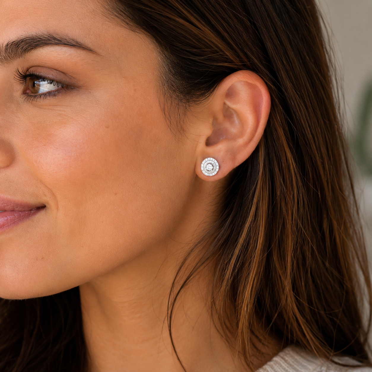 Boucles d’oreilles - Or blanc et Diamants