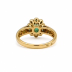 Bague Marguerite - Or jaune - Emeraude et Diamants