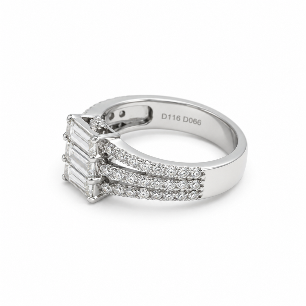 Bague Or Blanc - Diamants 1,82 carats