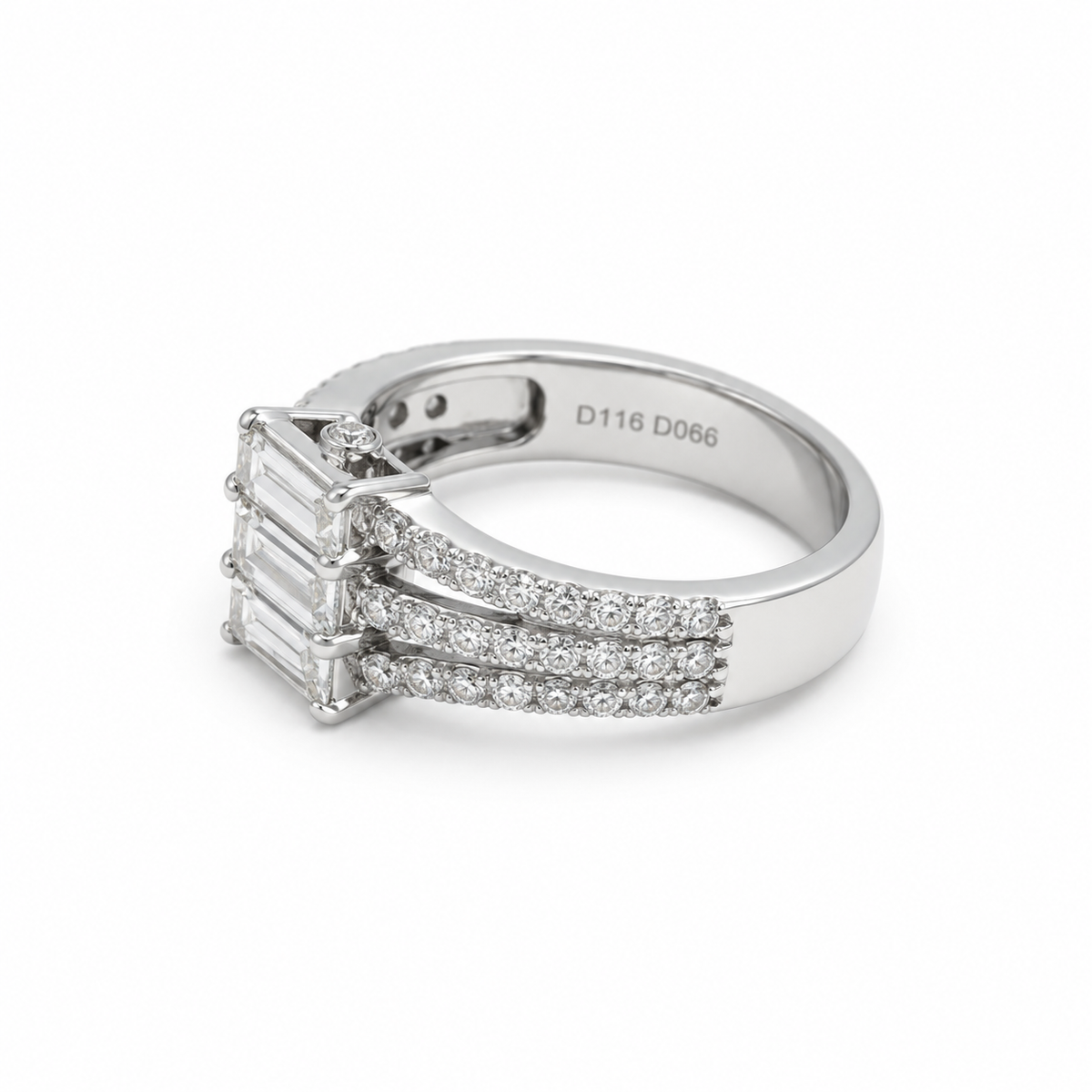 Bague Or Blanc - Diamants 1,82 carats