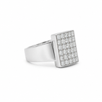 Bague Or blanc pavage diamants 1,44 carats