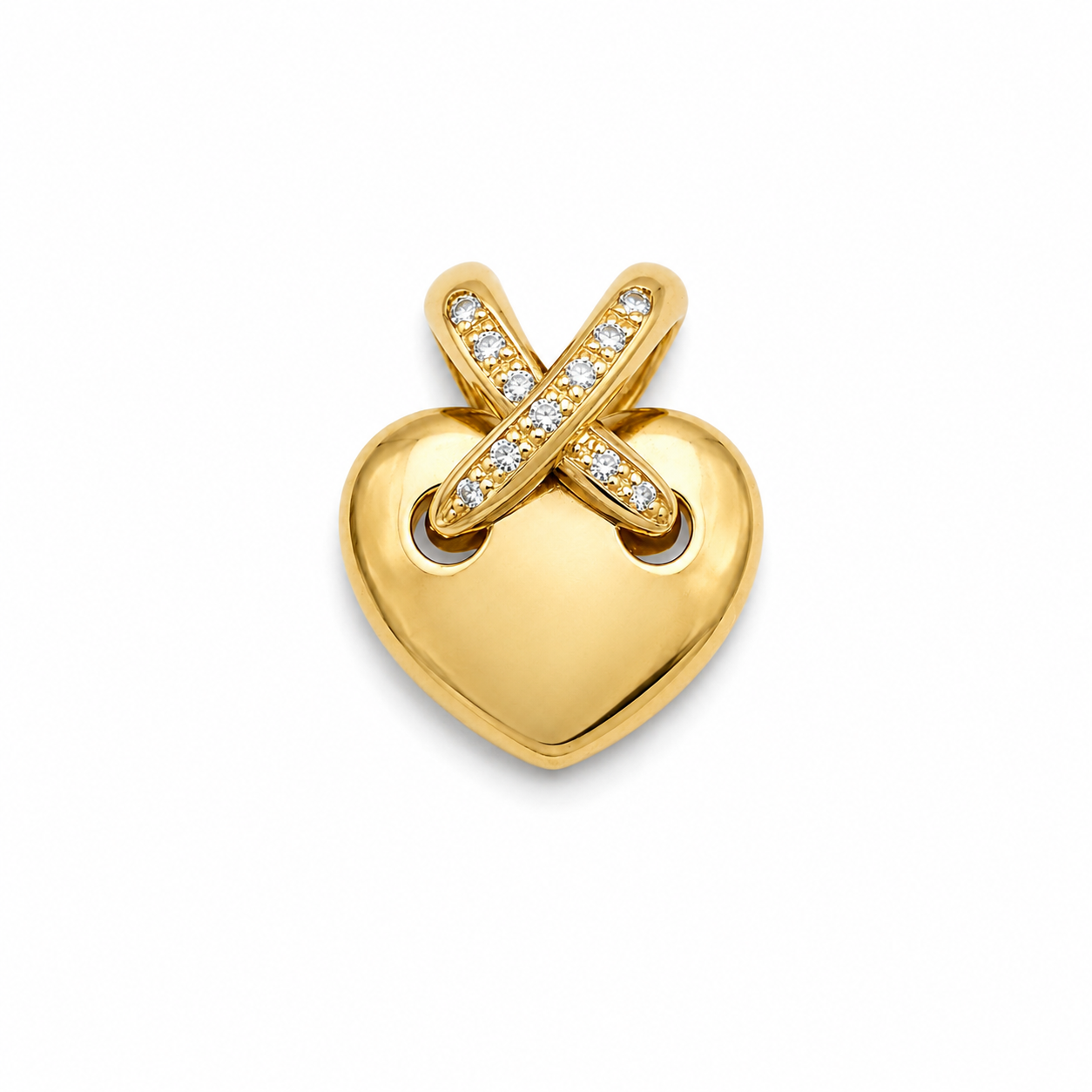 Chaumet - Pendentif Coeur Lien - Or jaune et Diamants