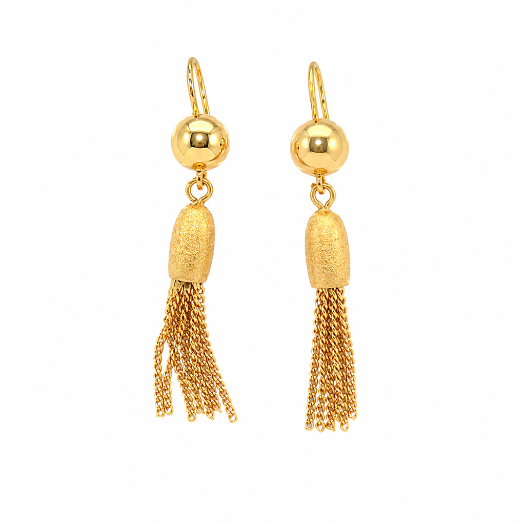 Boucles d’oreilles à pompons Vintage - Or jaune - Année 80
